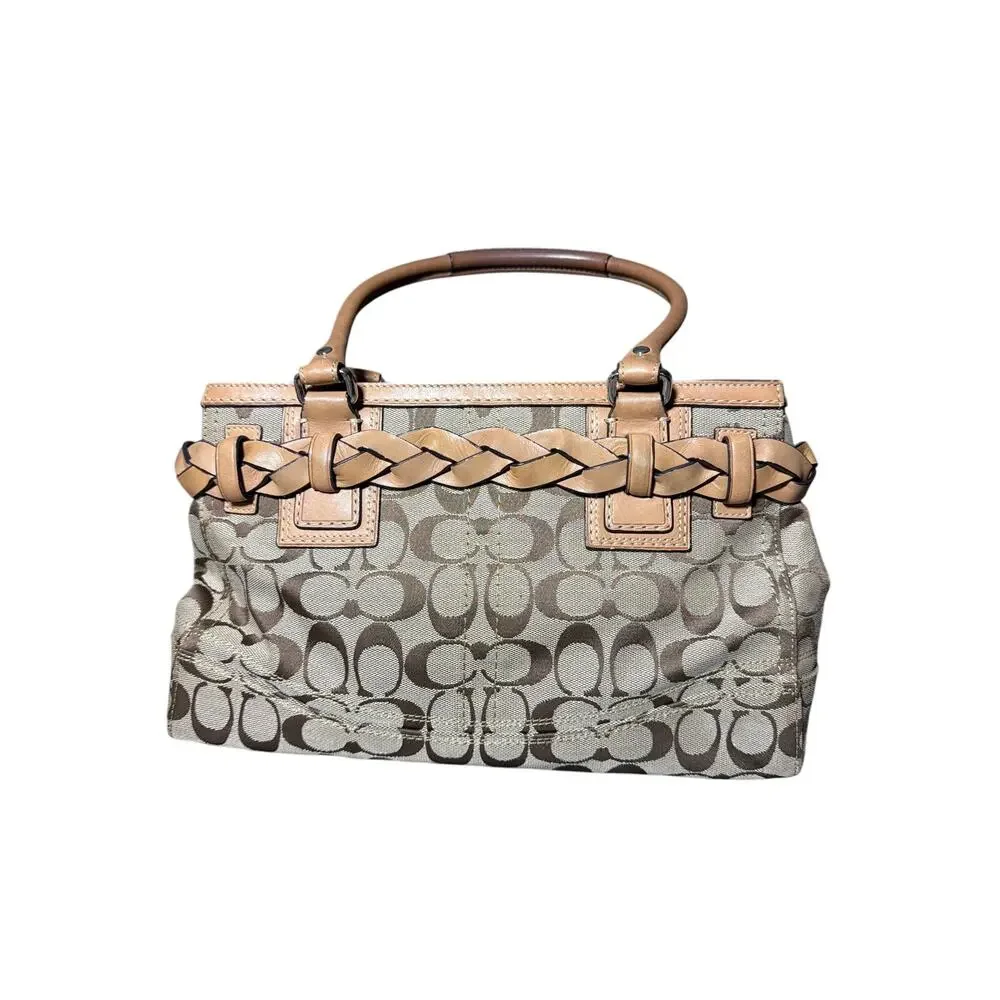 Coach Hamptons Signature Canvas Carryall F13065 signature C brown tan vintage